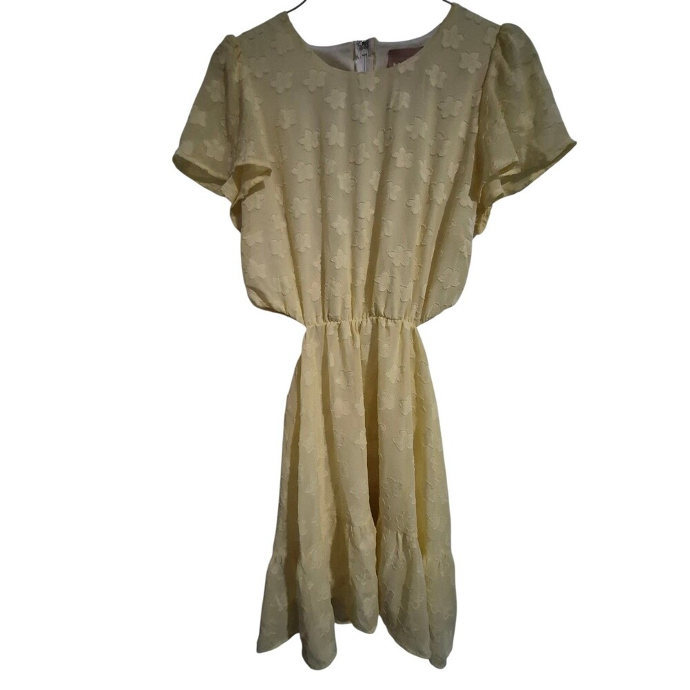 Show Me Your Mumu Dress S Merritt Mini Yellow Cut Out Waist Preppy Easter Dance